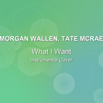 What I Want - Morgan Wallen, Tate McRae - Instrumental CoverInstrumental Covers