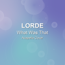 What Was That - Lorde - Acapella Cover