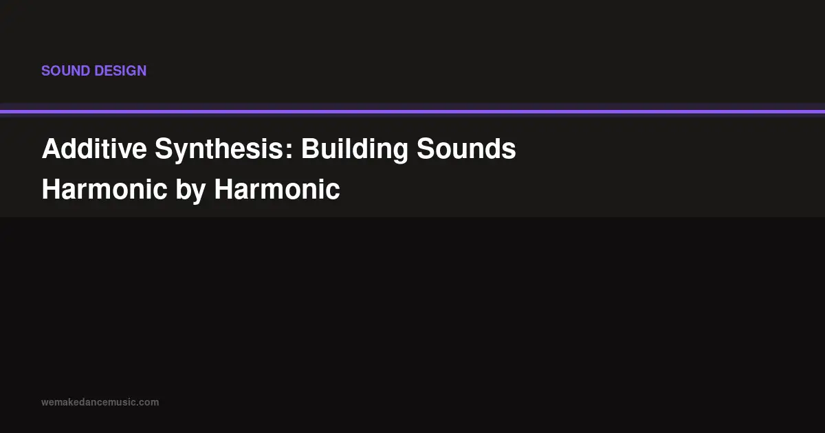 Additive Synthesis: Building Sounds Harmonic by Harmonic
