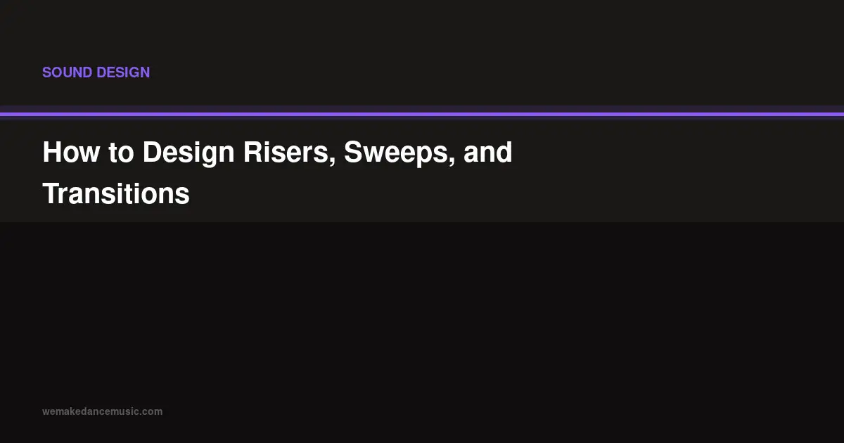 How to Design Risers, Sweeps, and Transitions