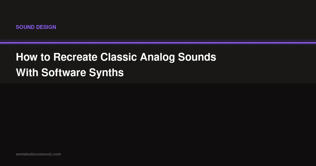 How to Recreate Classic Analog Sounds With Software Synths