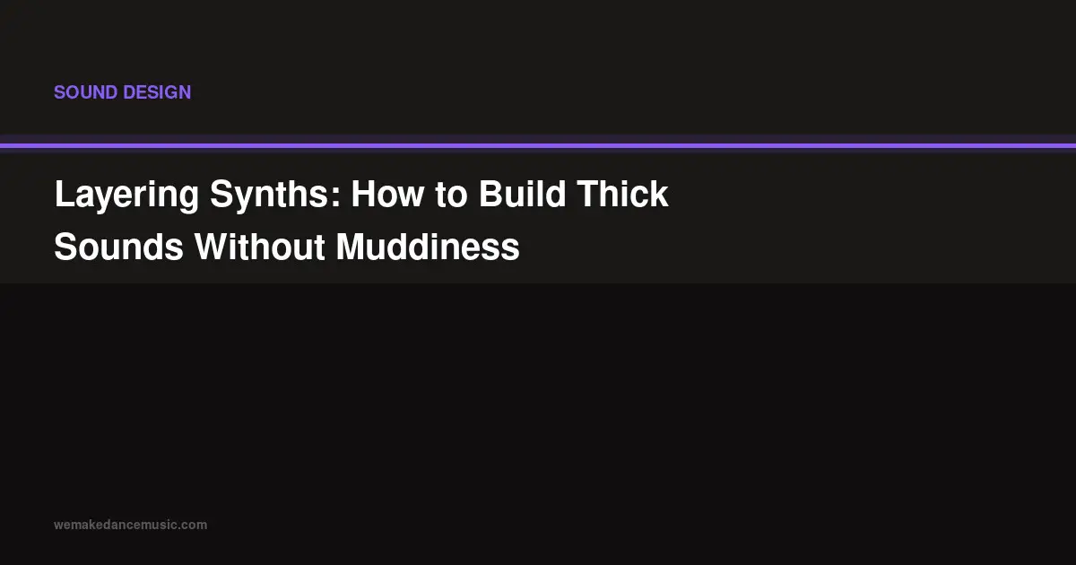 Layering Synths: How to Build Thick Sounds Without Muddiness